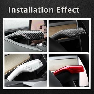 Funda para Palanca de Dirección de Tesla Model 3/Y, Fibra Sintética, Accesorio Interior Moderno - Product Image 3