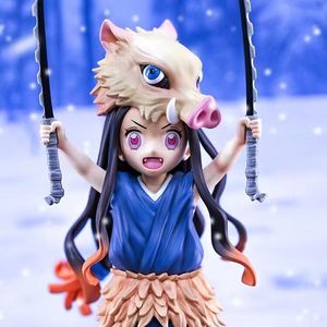 Figura de PVC de Nezuko de Demon Slayer en Pose de <span class=keywords><strong>Inosuke</strong></span> con Cabeza de Jabalí, Modelo de Juguete Coleccionable en Caja, Estatua de <span class=keywords><strong>Anime</strong></span> al por Mayor - Product Image 4