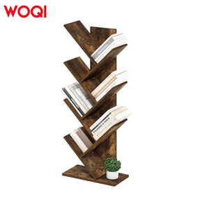 WOQI Tree Wood Bookcase Floor Standing Bookshelf <strong>for</strong> <strong>CDs</strong> Video Games DVDs <strong>Storage</strong> &amp; Display - Product Image 4