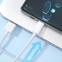 Câble de charge rapide USB C PD 60W avec gaine en nylon tressé pour iPhone 15 Pro Max Plus Câble USB-C Type C