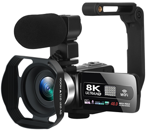 Caméscope numérique 8K Entry-Pro 48MP avec écran tactile HD 3,0 pouces, prise en charge du micro externe et de la caméra vidéo numérique HD - Product Image 5