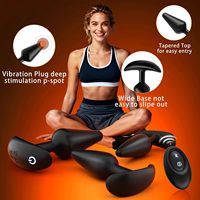 Yolodit BYLJ114 Ensemble d'entraînement vibrant 3 pièces pour fesses et anus avec télécommande en silicone, fabriqué en Chine, pour hommes et femmes