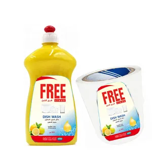 Autocollant étanche en silicone, étiquette adhésive personnalisée, liquide de lavage au lave-<span class=keywords><strong>vaisselle</strong></span>, impression en rouleau - Product Image 1