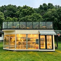 Maisons préfabriquées à vendre, unité alimentaire mobile modulaire pour le petit-déjeuner, le déjeuner et le dîner avec système de lancement facile, bar alimentaire mobile