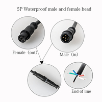 Connecteur étanche IP67 mâle-femelle 20awg pour éclairage LED, connecteur extérieur pour éclairage LED