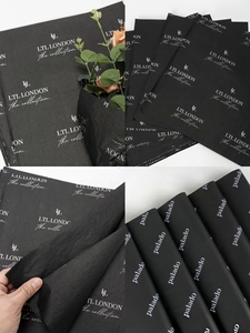 Giá bán buôn biểu tượng tùy chỉnh gói giấy Tissue Đen Tissue giấy cho quần áo giày mỹ phẩm - Product Image 6