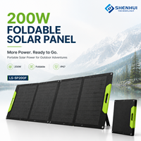 Panneau solaire pliable léger de 200 W, chargeur solaire compact pour les aventures en plein air, le camping, les camping-cars et les générateurs portables