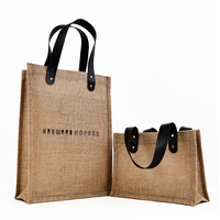 Sac fourre-tout en lin écologique personnalisé avec motif de lettres, réutilisable pour le shopping et les voyages