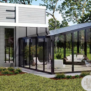 غرفة شمسية معزولة من الألومنيوم مائلة بأربعة مواسم ، شرفة مغلقة للحديقة الشتوية ، شقة مستودع فيلا - Product Image 4