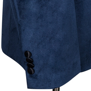 <span class=keywords><strong>Blazer</strong></span> da <span class=keywords><strong>uomo</strong></span> in velluto classico slim fit monopetto stile italiano, <span class=keywords><strong>blu</strong></span> scuro, elasticizzato, traspirante e antipiega - Product Image 4