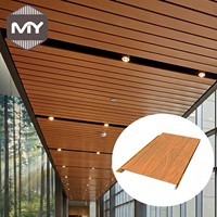 Paneles Metálicos Perforados MEIYU para Techo de Aluminio con Acabado de Madera para Exteriores de Hoteles