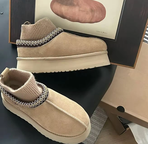 Zapatos de Marca de Diseñador, Zapatos Clásicos de Moda para Mujer, Zapatos de Suela Gruesa, Antideslizantes para Exteriores, Botas de Nieve Cálidas y Cómodas de Algodón - Product Image 3