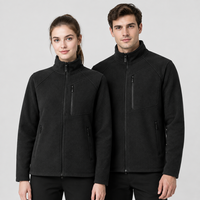 Veste polaire double face pour homme, col montant, fermeture éclair intégrale, multi-poches, poche poitrine, chaude, hiver, extérieur, vente en gros