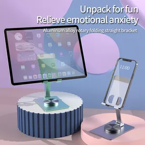 Trend ürünleri evrensel masaüstü katlanabilir telefon alüminyum cep telefonu telefon tutucu taşınabilir dönen masaüstü metal telefon standı