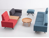 Conjunto de sofás de 1 + 1 + 3, muebles de oficina, estilo sofá con mesa, hechos en Bosen, fábrica de muebles de Dong, gran oferta
