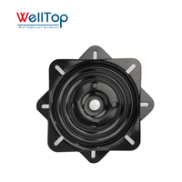 WELLTOP Accessoires de meubles Quincaillerie Tabouret de bar de remplacement en métal Roulement carré Plaque pivotante rotative à 360 degrés