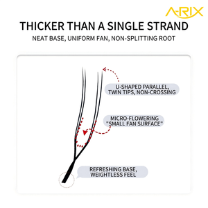 Extensiones de Pestañas A-RIX en Forma de U YY, Suaves, Negras Mate, Estrechas y Paralelas, para Artistas de Pestañas y Salones de Belleza - Product Image 4