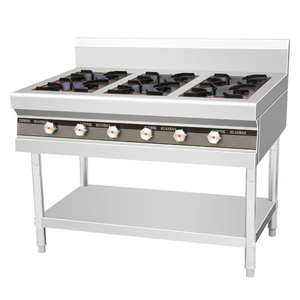 Estufa de Gas Comercial de Acero Inoxidable de 6 Quemadores, <span class=keywords><strong>Eléctrica</strong></span>, Empotrable, Portátil, para Hogares, Hoteles, Exteriores, Cerámica - Product Image 2