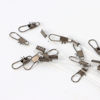 Fil de pêche en nylon 12 pièces/sac Leader plates-formes Trace avec émerillons boutons-pression perles bras leurres de pêche accessoires de matériel