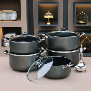 10 miếng Die Cast nhôm Cookware sets chậu và chảo không dính Cookware sets Bộ - Product Image 4