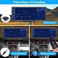 Pemutar DVD Stereo Carplay pintar nirkabel 12.3 ", kamera cadangan 1280*720 navigasi layar sentuh Android 2GB DSP RGB