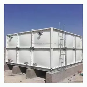 Personalización de fábrica Tanque de agua de grado alimenticio de fibra de vidrio ligero de alta resistencia Tanque de agua ensamblado
