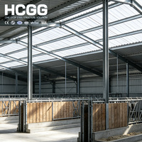 Structure en acier à grande portée, conception personnalisée, bâtiment agricole préfabriqué pour poulailler, hangar à vaches, ferme de moutons et de chèvres, entrepôt de stockage