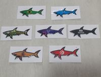 Autocollants personnalisés Shark Cp Jul Vrunk Marseille Palestine Drapeau national Paul and Shark Sticker