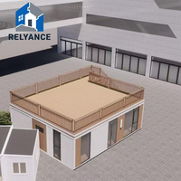 Maison conteneur extensible tout acier, en promotion, avec structure de transport préfabriquée, maison d'hôtes mobile, garage, terrasse au deuxième étage, moderne