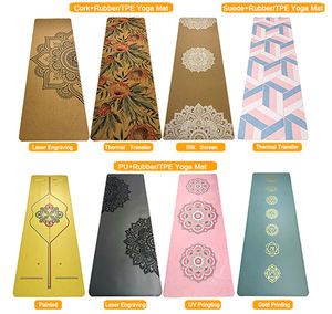 Tapete <span class=keywords><strong>de</strong></span> <span class=keywords><strong>Yoga</strong></span> <span class=keywords><strong>de</strong></span> <span class=keywords><strong>Corcho</strong></span> y Caucho con Logotipo Reversible <span class=keywords><strong>de</strong></span> Chakra - Product Image 4