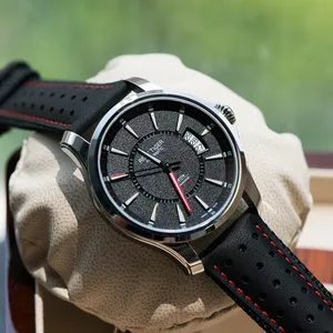 चट्टान के साथ टाइगर खेल घड़ी के लिए बड़ी तारीख और सुपर चमकदार स्टेनलेस स्टील घड़ियों पुरुषों स्वत: घड़ी RGA166