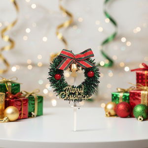 Décoration de gâteau carrée en plastique gaufré Joyeux Noël, insert pour fête d'anniversaire, décoration de dessert de Noël, cadeaux du <span class=keywords><strong>Nouvel</strong></span> <span class=keywords><strong>An</strong></span>, décoration de Noël - Product Image 4