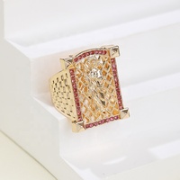 Bague de bijoux religieux St. Jude Bague de haute qualité en maille creuse pour femme