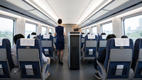 Carrito de Servicio Inteligente para Trenes de Alta Velocidad con Pantalla Táctil y Tecnología IA para Catering en el Tren