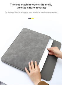 New Design Slim Magnet Closure <strong>Waterproof</strong> PU Leather Simple Stand Laptop/Computer PC Sleeve Bag Pouch 13.3 14.1 15.4 New <strong>Mac</strong> 16 - Product Image 5