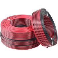 Cable de altavoz gemelos de cobre trenzado sin oxígeno, Cable de altavoz OFC, Cable de Audio Digital, Cables de Cinta Roja y negra de 2 núcleos/
