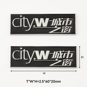 Tự dính Brushed Bronze kim loại tên nơi với dập nổi <span class=keywords><strong>logo</strong></span> cho đồ nội thất - Product Image 3