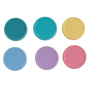 Tapas de tarros de plástico de colores, 70mm, 86mm, <span class=keywords><strong>boca</strong></span> Regular con anillos de silicona, tapas de almacenamiento de grado alimenticio para tarros de lata - Product Image 2