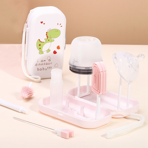 Juego de cepillos de limpieza de biberones KEAN 6 en 1, portátil, respetuoso con el medio ambiente, de silicona y plástico para uso en viajes - Product Image 1