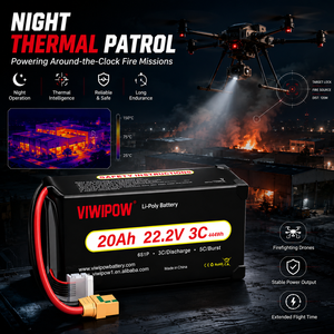 Vente directe usine – Pack de batteries lithium-ion semi-solides 20Ah 22.2V CE pour drones de lutte contre les incendies - Product Image 4