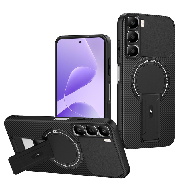 Magnetic Phone Case for Hot 60 Pro Plus & Spark 20 Pro - Magnetic Stand Shockproof Protective Cover for Tecno HOT/Spark Series