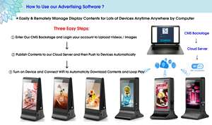 Nouvelle station de recharge publicitaire innovante brevetée <span class=keywords><strong>CMS</strong></span>, contrôle à distance, support de menu pour restaurant, café, banque d'alimentation - Product Image 3