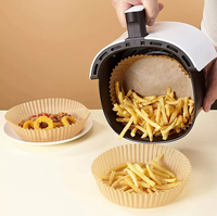 100 pièces/boîte jetables graisse étanche à l'eau antiadhésif carré parchemin Air friteuse papier doublures pour micro-ondes