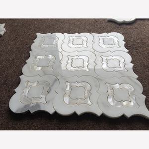 Mosaico de Mármol DTH Estilo Moderno Calacatta Mix con Patrón de Chorro de Agua y Nácar, 10mm de Grosor, Grado Superior, Personalizado para Paredes Interiores - Product Image 5