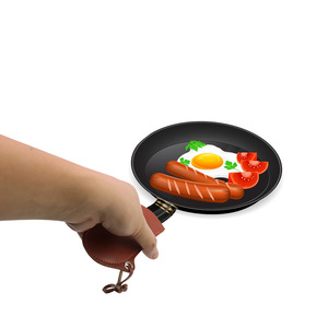 Utensilios de Cocina para Acampar al Aire Libre, Resistentes a Altas Temperaturas, Anti-Escaldaduras, Cubierta de Mango de Cuero PU Antideslizante para Sartenes - Product Image 4