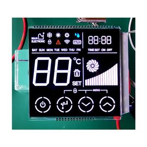 Fabricant Écran d'affichage lcd à segment de couleur <span class=keywords><strong>dégradé</strong></span> personnalisé à contraste élevé Noir Couleur VATN Segment VA LCD pour thermostat - Product Image 2