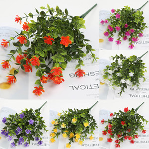 Fleur artificielle transfrontalière, camélia à 7 branches en plastique, pour décoration intérieure, mariage et accessoires extérieurs - Product Image 2