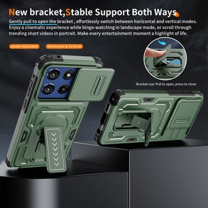 Heavy Duty Defender Slide Lens Camera Cover Shockproof Kickstand Hybrid Phone Case for Motorola Moto <strong>G</strong> Stylus 5G 2025 2026 - Product Image 5