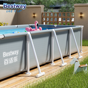 <span class=keywords><strong>Piscine</strong></span> <span class=keywords><strong>Bestway</strong></span> <span class=keywords><strong>Rectangulaire</strong></span> Portable en PVC Gris Métallisé pour Adultes Nouveauté - Product Image 3