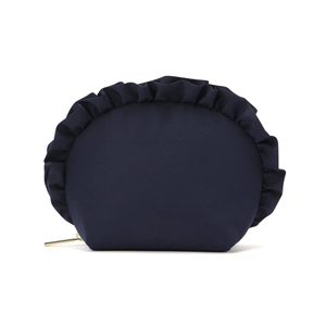 Customized logo Luxury Designer Soft Frill Round pink Pouch Travel Skincare Beauty <b>case</b> Waterproof Nylon <b>Makeup</b> Bag - Product Image 5